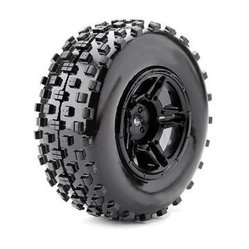 Fastrax 1:10 SC Rock Block Mtd 5-Spoke Black (Slash Fr) (FAST1105B)