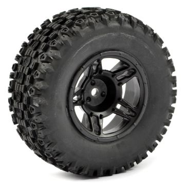 Fastrax 1:10 SC Stinger Mtd 5-Spoke Black (Slash Fr) (Pr) (FAST1115B)