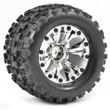 Fastrax 1:10 Mt Stinger Mount 6-Spoke Chrome Bearing (Pr) (FAST1220C)