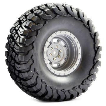 Fastrax 1:10 Crawler Granite 2.2 Scale Wheel 140mm Tyre (Grey)(2) (FAST1267G)