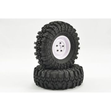 Fastrax 1:10 Crawler Swamper 1:9 Scale Wheel 118mm White (FAST1268W)