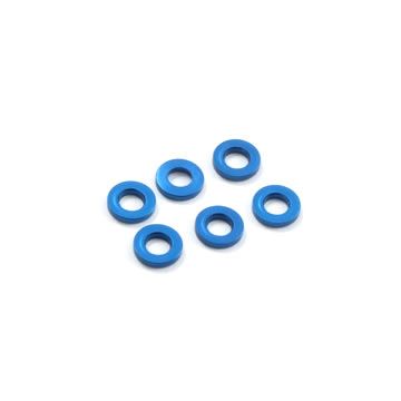 Fastrax M3 Flat Washer Blue 1.0mm (6) (FAST142-2)