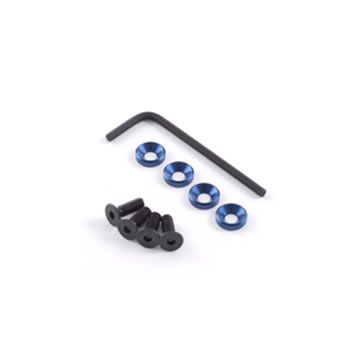 Fastrax M4 Engine Mounts W/F.H.Screws Blue (FAST148)