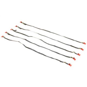 Fastrax Adjustable Luggage Buckle Straps 400mm 5Pcs - Red (FAST2314R)