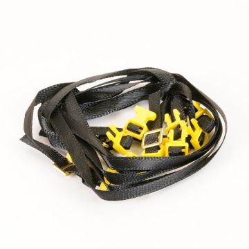 Fastrax Adjustable Luggage Buckle Straps 400mm 5Pcs-Yellow (FAST2314Y)