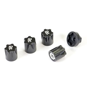 Fastrax Antidust Aluminium M4 Wheel Nut Covers (4Pcs) - Black (FAST2387BK)
