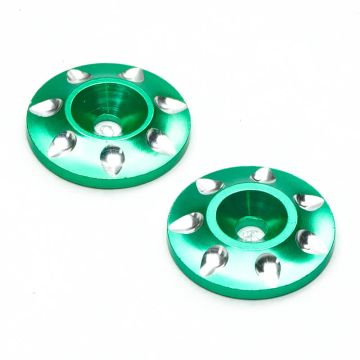 Fastrax 1/8th Wing Washers - Green (FAST2550G)
