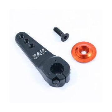 Fastrax 15T Jumbo Black Alum Single Servo Horn (Sav/Mul/Hi) (FAST325B)