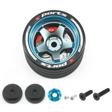 Fastrax Aluminium Steering 5-Spoke Wheel - Sanwa, Futaba, Flysky (FAST423B)