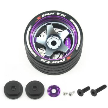 Fastrax Aluminium Steering 5-Spoke Wheel - Sanwa, Futaba, Flysky (FAST423P)