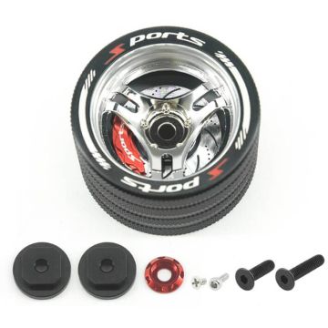 Fastrax Aluminium Steering 3-Spoke Wheel - Sanwa, Futaba, Flysky (FAST424S)