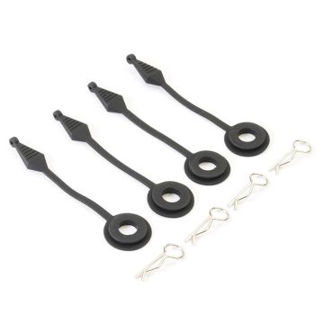 Fastrax Body Pin Holder/Body Protector 4Pcs Large Black (FAST889BK)