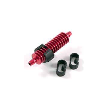 Fastrax 1:8th Exhaust Gas Cooler Red W/Mounts (FAST897R)