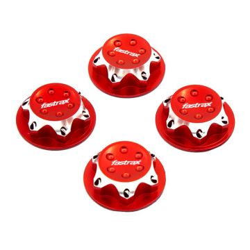 Fastrax Antidust 17mm Serrated Aluminium Wheel Nuts (4) - Red (FAST924R)