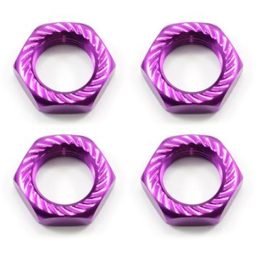SC Models 17mm X 1.0 Purple Serrated Wheel Nuts (4Pcs) (SCKRNL170C)
