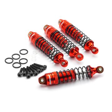 Fastrax Arrma Grom/Granite/Mojave Alum Shock Set (4Pc) - Red (FTAR064R)