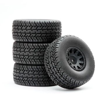 Fastrax Arrma Mojave Wheel/Tyre 1/18 Set (4Pc) (FTAR071BK)