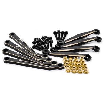 Fastrax Fcx24 Black Brass Suspension Link Rods (8Pc) (FTFMS002BRB)
