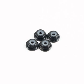 Fastrax M2 Black Flanged Locknuts (FTM2BKF)