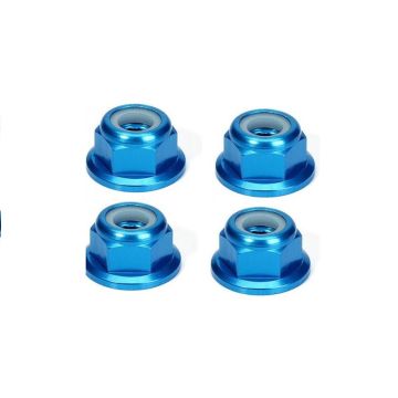 Fastrax M5 Blue Flanged Locknuts 4pcs (FTM5BF)
