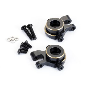 Fastrax TRX-4M Black Brass Steering Knuckles (2) (FTTX461)