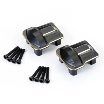 Fastrax TRX-4M Black Brass Portal Axle Covers (2) (FTTX464)