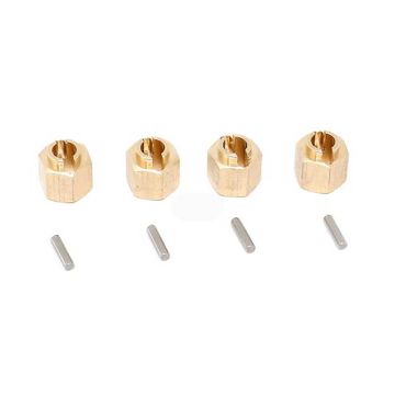 Fastrax TRX-4M Brass 7Mm Hex, Length 6Mm Hub Extenders (4) (FTTX476)