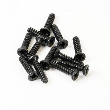 FTX Havok Flathead Self Tapping Screws 2.3 X 10mm (12Pc) (FTX10646)