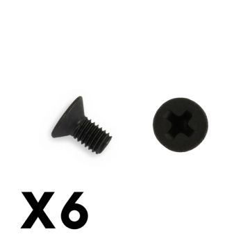 FTX Flat Head Hex 6pcsm3*6 Screws (FTX6544)