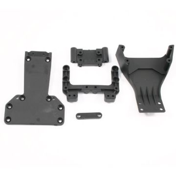 FTX Edge/Siege Fr/Rr Bottom Plate, Fr/Rr Tower Mounts (FTX6601)