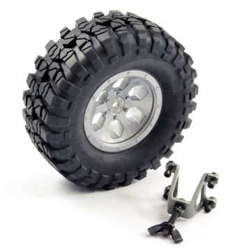 FTX Outback Spare Tyre Mount & Tyre/Wheel (Grey) (FTX8249)