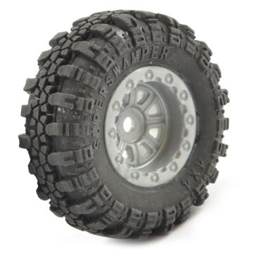 FTX Outback Mini Swamper Tire & Wheel Set - Grey (4pcs) (FTX8859G)