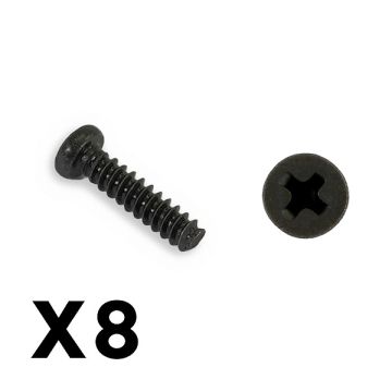 FTX Outback Mini 3.0 Round Hea D Self Tapping Screw 2X8 (8pcs) (FTX8924)