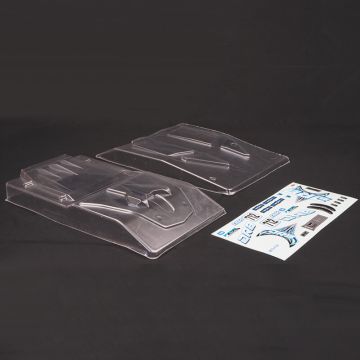 FTX DR8 Clear Bodyshell And Blue Decal (FTX9580C)