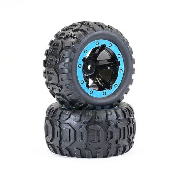 FTX Tracer Monster Truck Blue Wheel/Tyres Complete (Pr) (FTX9742B)