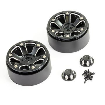 FTX Texan 1:10 Aluminum Beadlock 6-Spoke Wheels (Pr) (FTX9920BK)