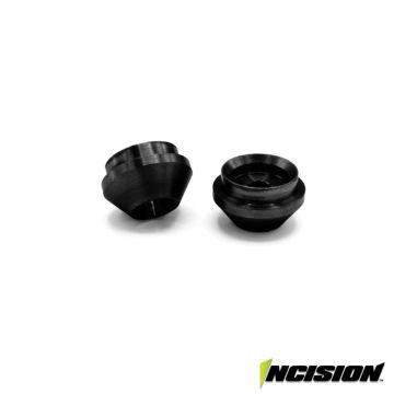 Vanquish Incision Lower Shock Cup Black (pr) (IRC00460)