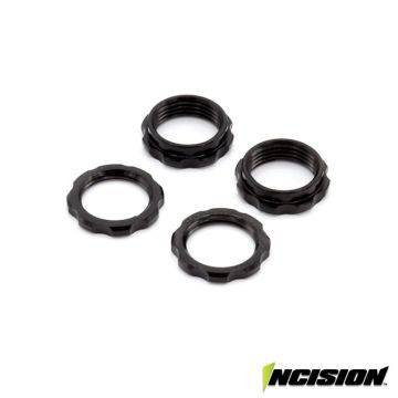 Vanquish S8E Machined Spring Collars Black (IRC00517)