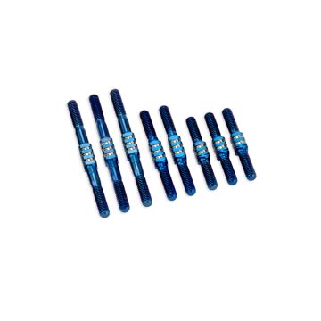jConcepts RC10 Classic Fin Ti Turnbuckle Set - Blue - 7pcs (JC2228-1)