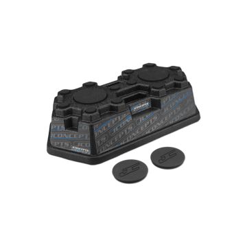 JConcepts Finnisher Car Stand-Black w/Pads & Logo Plugs (JC2370M)