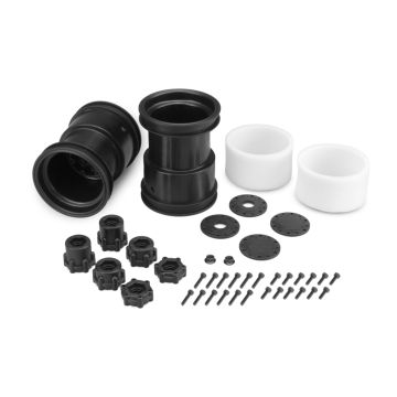 JConcepts Tribute-2.6x 3.6" Monster Truck Wheel Black-2pc (JC3377B)