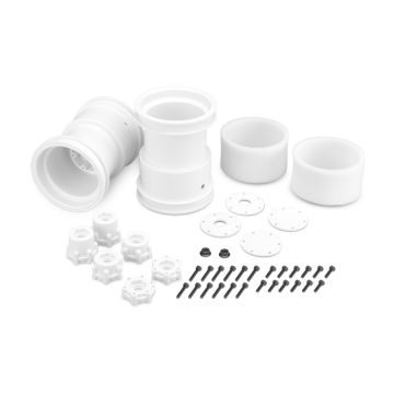 JConcepts Tribute-2.6x3.6" Monster Truck Wheel White-2pc (JC3377W)