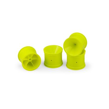 JConcepts Mono Rear Wheel-RC10T,T2,T3,GT(3/16" Axle)Ylw-Pk4 (JC3419Y)