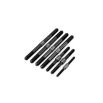 jConcepts Tekno NB48 2.1 Fin Ti Turnbuckle Set -Black (7pcs) (JC5010-2)