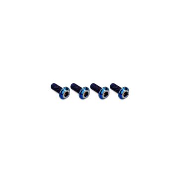 jConcepts 3x8mm Top Hat Titanium Screw - Burnt Blue - 4pc (JC5038-1)