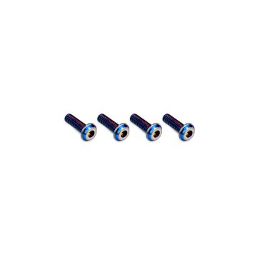 jConcepts 3x10mm Top Hat Titanium Screw - Burnt Blue - 4pc (JC5039-1)