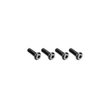 jConcepts 3x10mm Top Hat Titanium Screw-Stealth Black - 4pc (JC5039-2)
