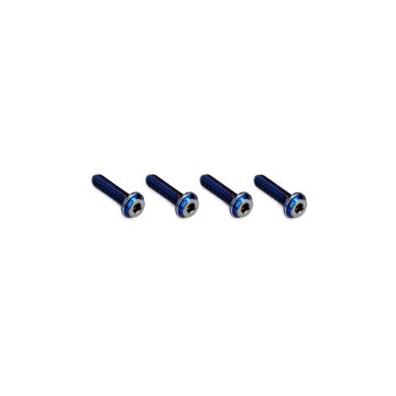 jConcepts 3x12mm Top Hat Titanium Screw - Burnt Blue - 4pc (JC5040-1)