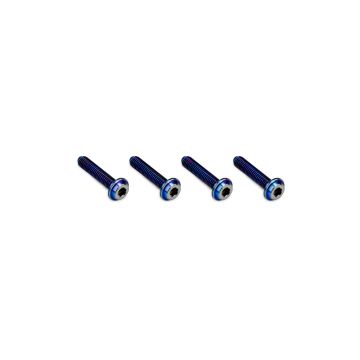 jConcepts 3x14mm Top Hat Titanium Screw - Burnt Blue - 4pc (JC5041-1)