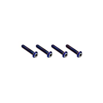 jConcepts 3x16mm Top Hat Titanium Screw - Burnt Blue - 4pc (JC5042-1)